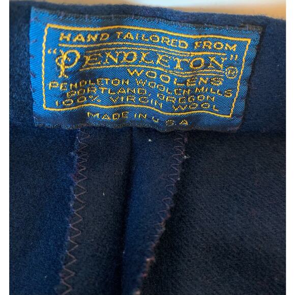 Pendleton vtg  hand tailored women's wool trousers blue - Picture 2 of 4